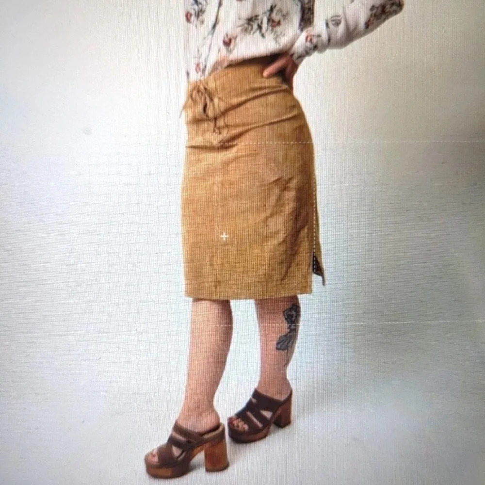 Vintage Leather MIDI Skirt